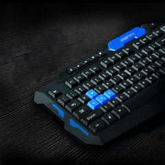 HK8100 2.4G Wireless Gaming Keyboard Mouse Combo: Ergonomics, Waterproof, Optical for PC Laptop Desktop Gamer - Farefe