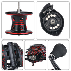 High-Speed Baitcasting Fishing Reel with Magnetic Brake - Powerful and Durable Fishing Wheel for Carp Fishing