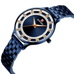 Fashion Steel Belt Quartz Diamond Women's Watch Waterproof