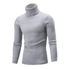 Sweater Twist Knit Sweater Slim-fit High Neck Knit - Farefe