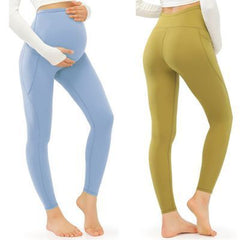 Maternity Yoga Pants Abdominal Support Belly Belt Cotton Blend Tight Trousers