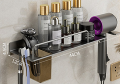 Hair Dryer And Toothbrush Holder Integrated Bathroom Storage Rack