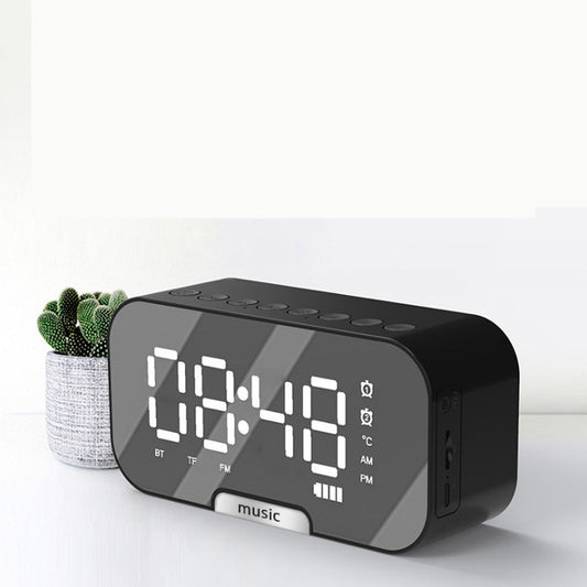 Portable Mirror Clock Alarm Clock with Bluetooth Connection and Voice Prompt