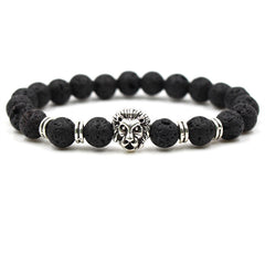 King of the Jungle: Lion Carved Stone Bracelet for Strength and Style - Farefe