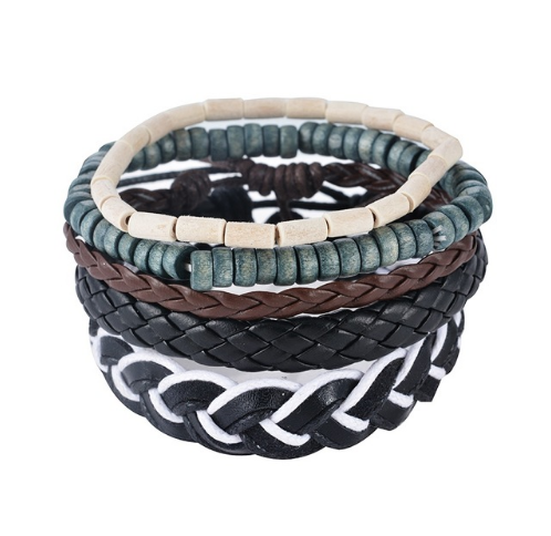 Stylish Multilayer Bead Bracelet for Men and Women - Vintage Punk Jewelry - Farefe