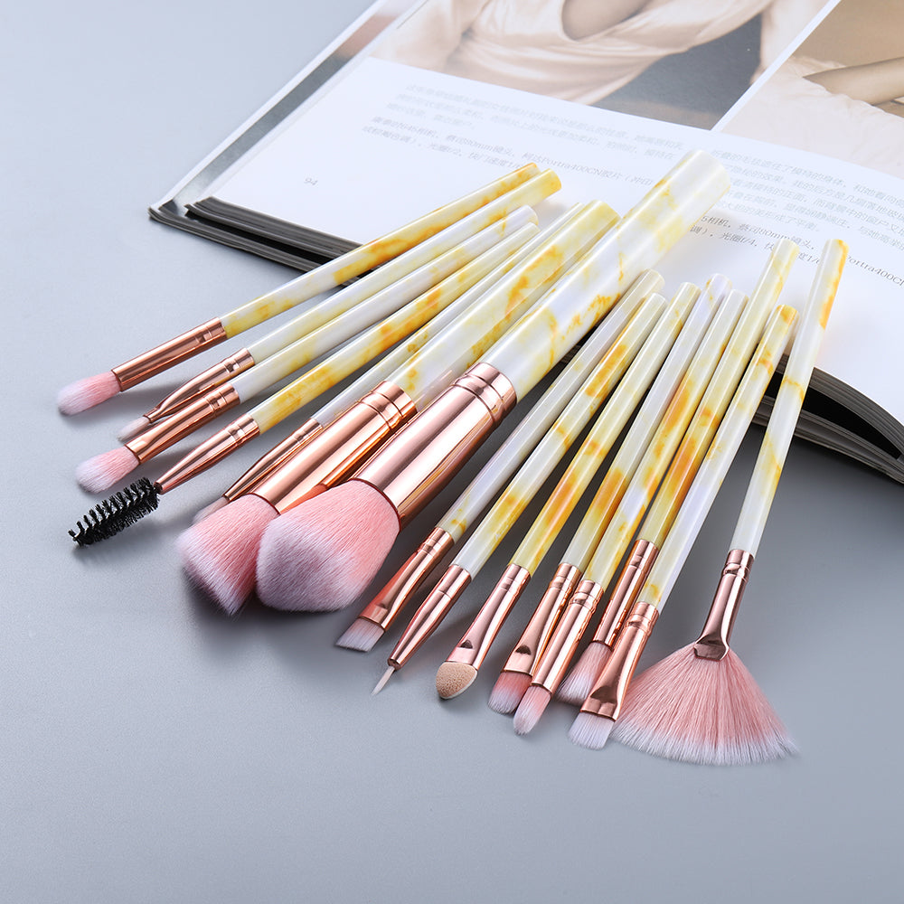 Marbled Makeup Brushes Set - Farefe