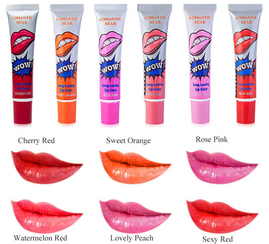 Amazing 6 Color Peel Off Liquid Lipstick - Waterproof Lip Gloss Mask - Farefe