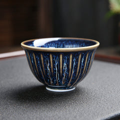 Single Kung Fu For Changing Tea Bowls - Retro Chinese Ceramic Tea Tableware with Colored Glaze Technology - Farefe