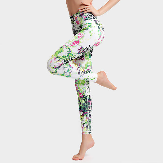 Fashion Tie Dye Leggings Women's Yoga Pants High Waist Sports Legging - Farefe
