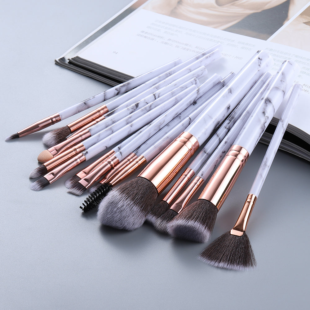 Marbled Makeup Brushes Set - Farefe