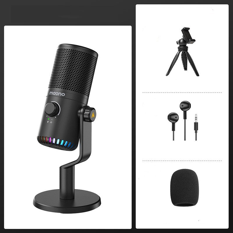 Computer Games Microphone Esports Dedicated Desktop with Wireless Connectivity and Heart-shaped Pointing - DM30 - Farefe