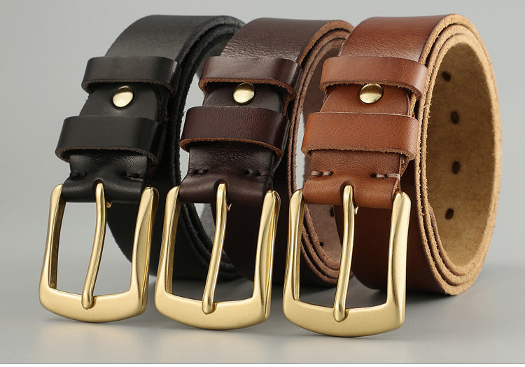 Handmade Casual Trend Men's Belts Cowhide - Farefe