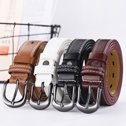 Two-line Unisex Hollow Out All-match Thin Trousers Belts