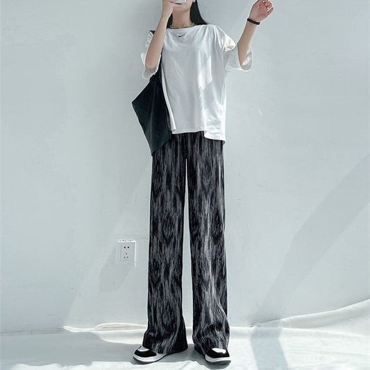 Stylish and Comfortable Tie Dye Black Maternity Pants for Casual Wear