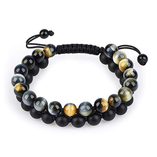 Stylish Tiger Eye Bracelets for Couples: Perfect Matching Agate Beads Bracelet