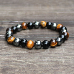 Tiger Eye Stone Bracelet - Embrace Natural Beauty and Wellness with This Hand-Woven Bracelet - Farefe