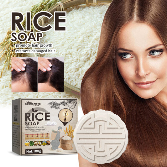 Rice Shampoo Soap for Hair Growth | Anti-Hair Loss Treatment | Nourishing & Strengthening Formula