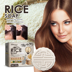 Rice Shampoo Soap for Hair Growth | Anti-Hair Loss Treatment | Nourishing & Strengthening Formula