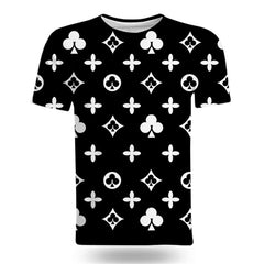 Summer 3d Printing Casual Men's T-Shirt - Cartoon Pattern, Loose Fit, Short Sleeve