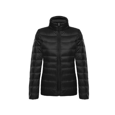 Winter Women's Duck Down Coat, Plus Size Slim Fit Jacket, Short Length, Zipper Closure, Various Colors, S-6XL Sizes