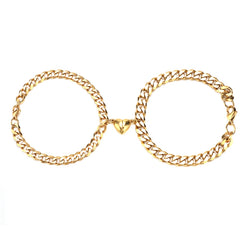 Golden Heart Couple Bracelets - Perfect Pair for You and Your Loved One