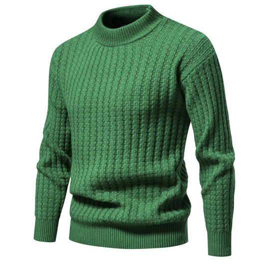 Autumn Men's Knitwear Solid Color Round Neck Fashion Sweater - Farefe