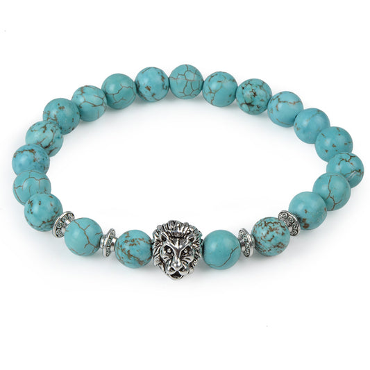 Natural Stone Owl Head Yoga Bracelet: Embrace Serenity and Style with this Exquisite Piece