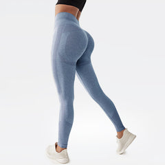 High Waist Nude Feel Hip Lifting Tights Elastic Sports Running Yoga Pants - Farefe