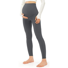 Maternity Yoga Pants Abdominal Support Belly Belt Cotton Blend Tight Trousers