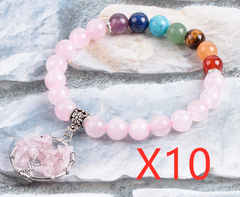 Elevate Your Style with Crystal Beaded Chakra Bracelet for Women