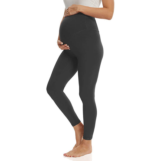 Maternity Yoga Pants Abdominal Support Belly Belt Cotton Blend Tight Trousers