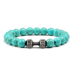 Enhance Your Style with this Trendy Turquoise Energy Gun Alloy Bracelet