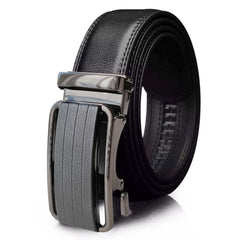 Microfiber Leather Mens Ratchet Belt for Men: Adjustable Size, Slide Buckle