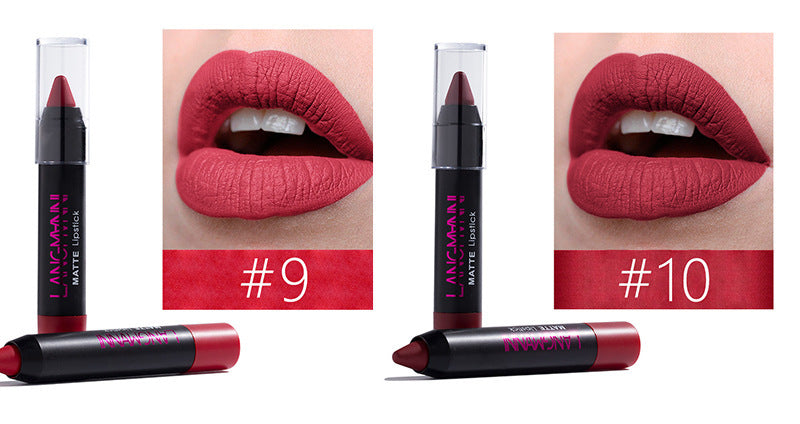 12-Piece Long-Lasting Matte Lipstick Set for Stunning Lip Looks - Farefe