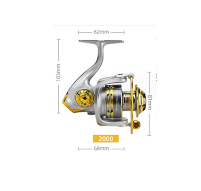 Metal Diagonal CNC Sea Pole Wheel Rocker Spinning Wheel - Experience Smooth and Precise Fishing - Farefe