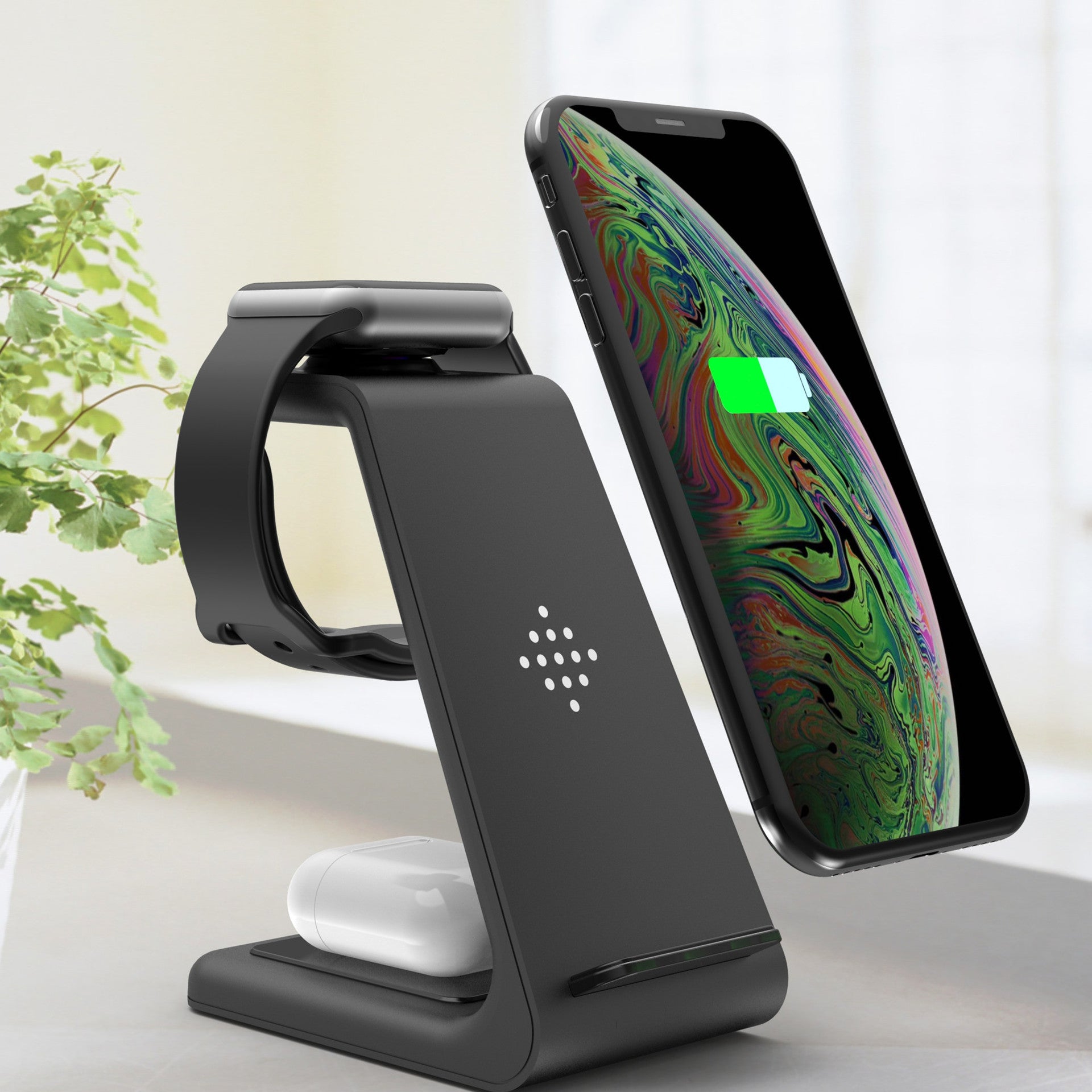 3 In 1 Fast Charging Station Wireless Charger Stand Wireless Quick Charge Dock For Phone Holder - Farefe