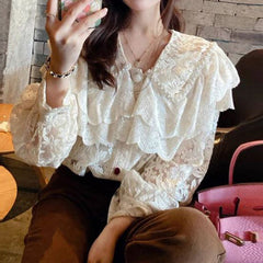 Niche Lace Sweet and Chic Blouse for Women