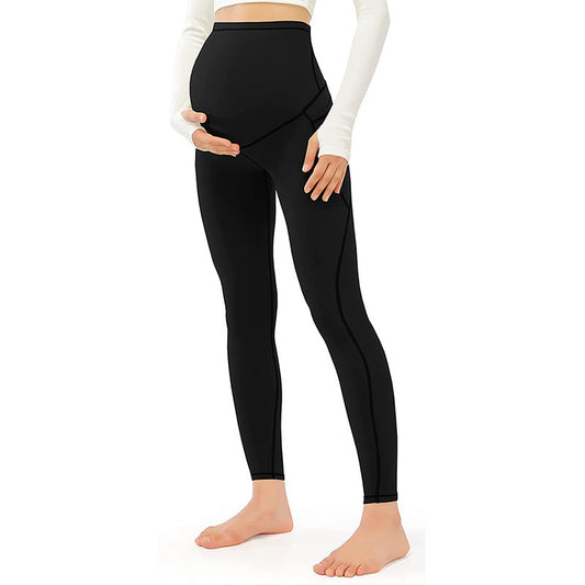 Maternity Yoga Pants Abdominal Support Belly Belt Cotton Blend Tight Trousers