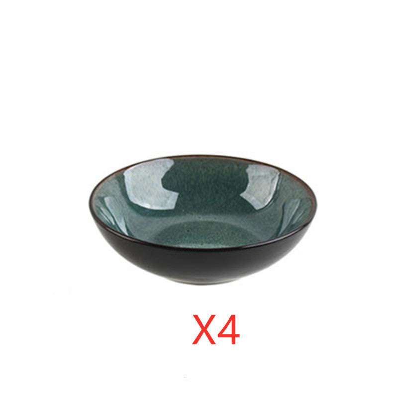 Retro Porcelain European Round Flat Plates - Farefe