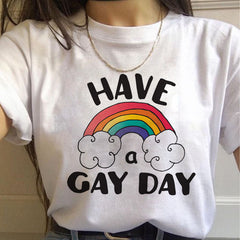 Women's Gay Pride Rainbow Short Sleeve T-shirt - Farefe