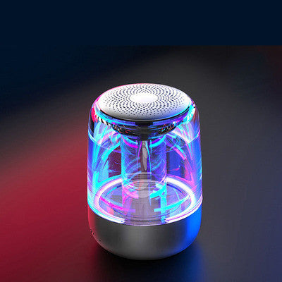 Portable Bluetooth Speaker with Powerful Bass and Variable Color LED Light - Wireless Column Radio - Farefe