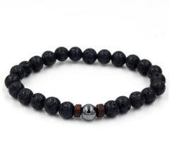 Stylish Black Volcanic Stone Bracelet for Men: Elevate Your Look!