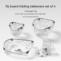 Outdoor Folding Bowls, Tableware, Portable Travel Plates - Farefe