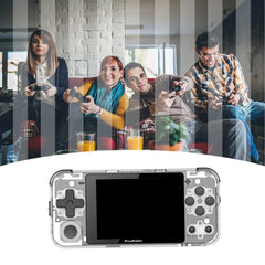 Retro Joystick Game Console With IPS Screen - Handheld Game Console RPG ACT AVG - 16G Memory - USB Interface - 3.5MM Audio - Wired Connection - 16*8.5*4cm - 0.7kg - Transparent White/Blue English Version