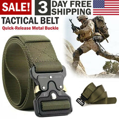 Military Tactical Belt - Heavy Duty Security Working Utility Nylon Army Waistband