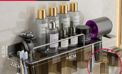 Hair Dryer And Toothbrush Holder Integrated Bathroom Storage Rack