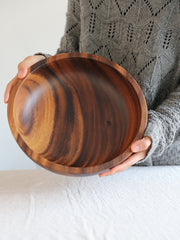 Acacia Wood Bowl - Wooden Tableware for Drinking Tea (Set of 5 Sizes) - Farefe