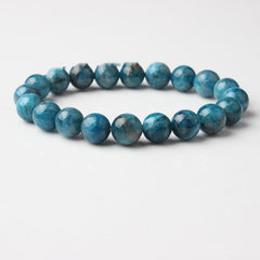 Elevate Your Style with Natural Blue Apatite Beaded Bracelets for All Genders