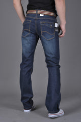 Men's Denim Straight-Leg Pants - Trendy and Comfortable Long Jeans for Men