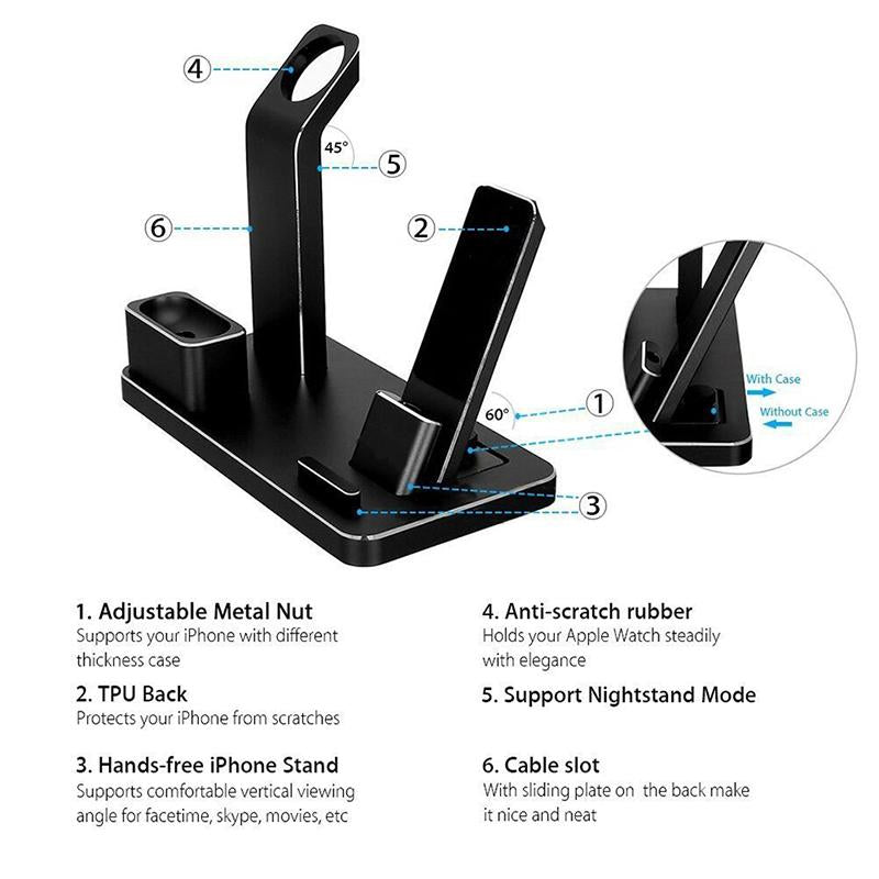 4-in-1 Wireless Charging Dock for Airpods & Smartphones - Farefe